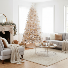 Lincoln White Christmas tree h240Ø145cm PE
