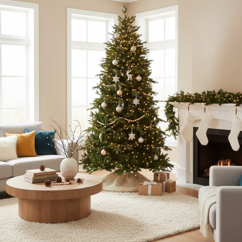 Albero di Natale Illuminato Harold 1200LED h240Ø125cm PE+PVC