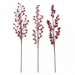 Ramo con Bacche Rosse 67 cm. Pezzo Singolo.