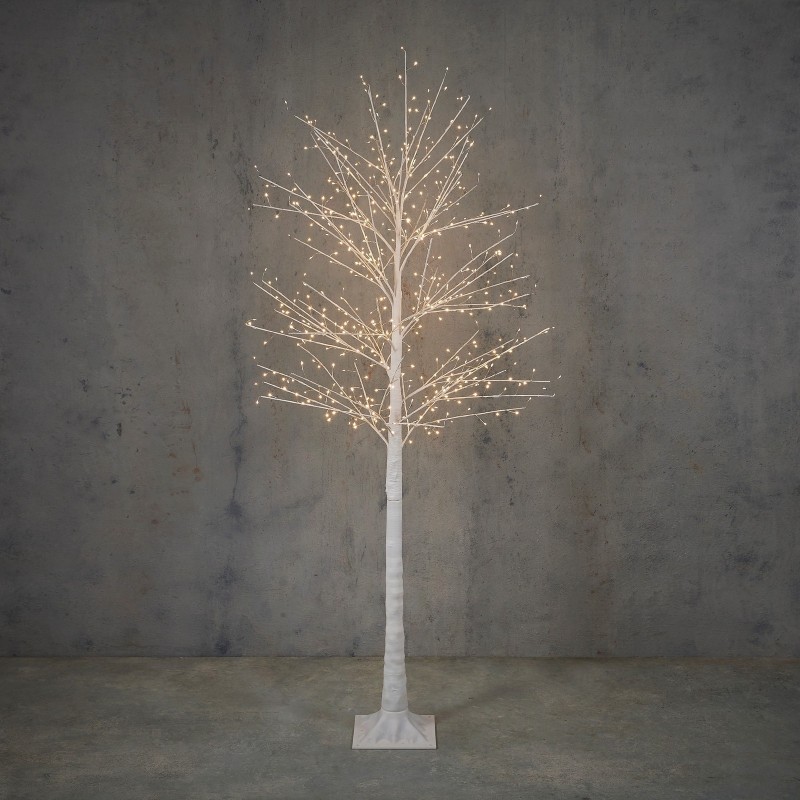 Albero Bianco con 576 LED Bianco Classico con Timer