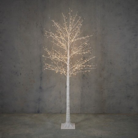 Albero Bianco con 576 LED Bianco Classico con Timer