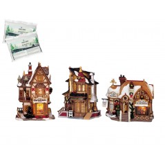 Lemax Starter Pack con Neve in Omaggio - Devaney's Bakery, Tannenbaum Christmas Shoppe, Lucy's Chocolate Shop