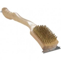 Napoleon Wood and Brass Brush for Cast Iron Grills code 62028