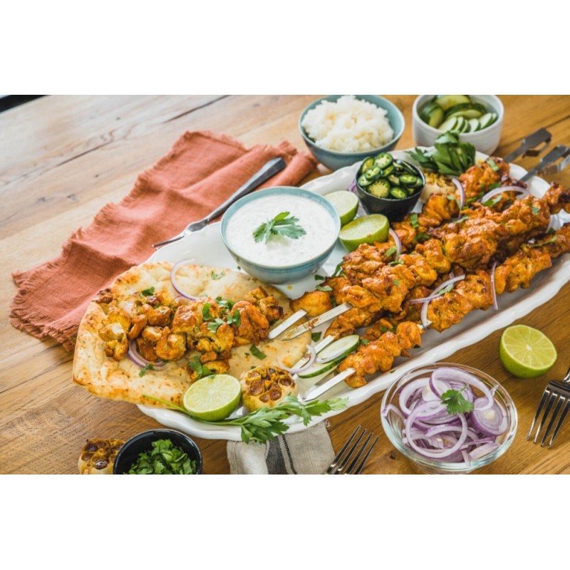 Set di Spiedini Inox per Shish-Kebab al Girarrosto Napoleon cod. 64008