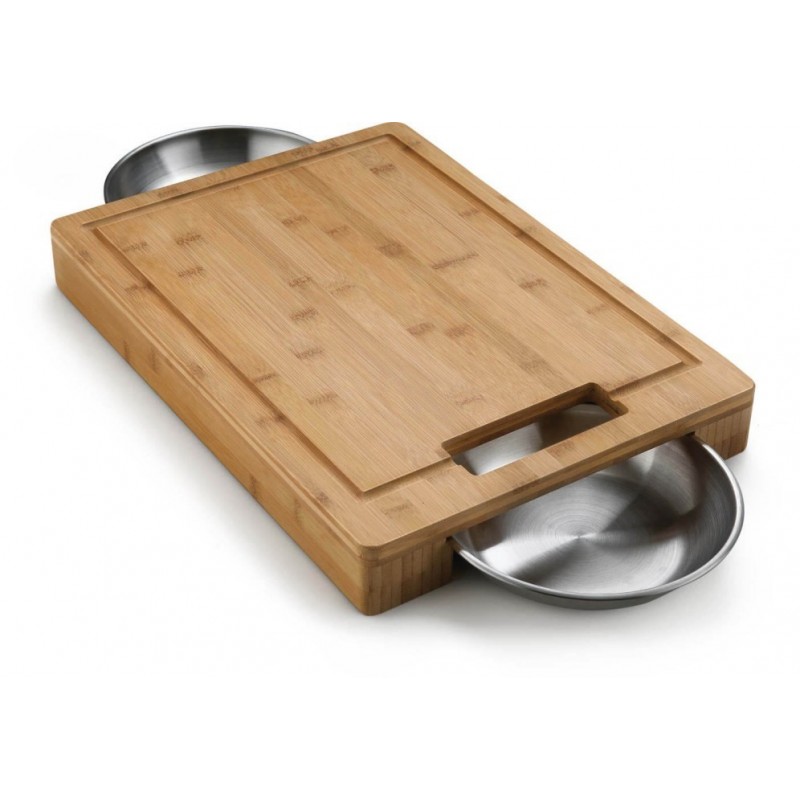 Bamboo cutting board with 2 Napoleon bowls Ref. 70012 Bamboo cutting board with 2 Napoleon bowls Ref. 70012