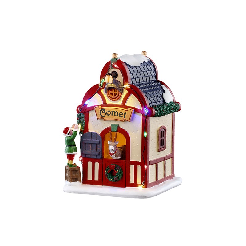 Lemax Santa's Reindeer Deluxe Pack con Neve in Omaggio