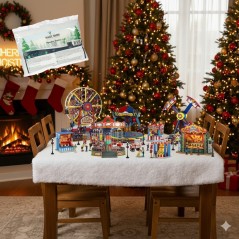 Lemax Luna Park Deluxe Pack with Free Snow