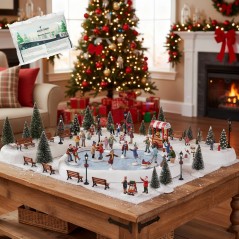 Lemax Skating Pack con Neve in Omaggio