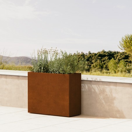 Tall Herstera Divider in Corten Steel 100x40x80 cm