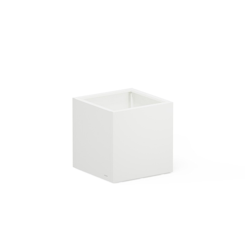 Fioriera Cubo Herstera PLANTER CUBE 60 in Metallo colore Bianco 60x60x60 cm