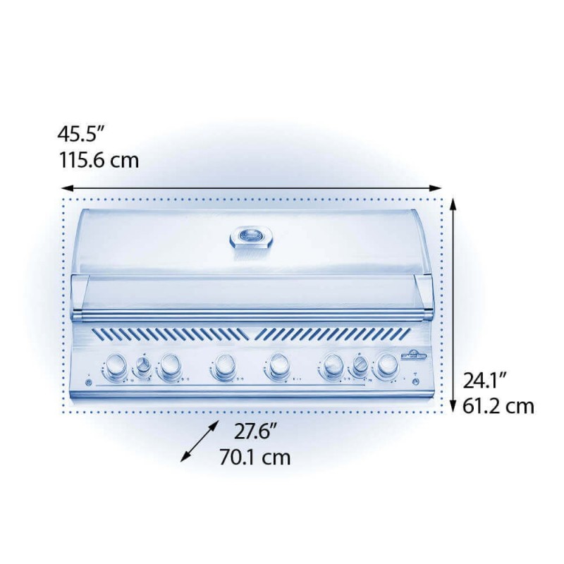 Napoleon built-in gas barbecue BUILT-IN 700 44 stainless steel code BIG44RBPSS