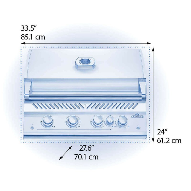 Napoleon built-in gas barbecue BUILT-IN 700 32 PHANTOM black code BIG32RBPK