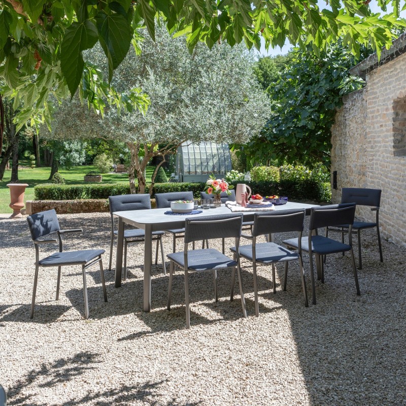 Tavolo da giardino allungabile ORON 100 x 154 - 200 cm LaFuma LFM5399 Ciment/Titane