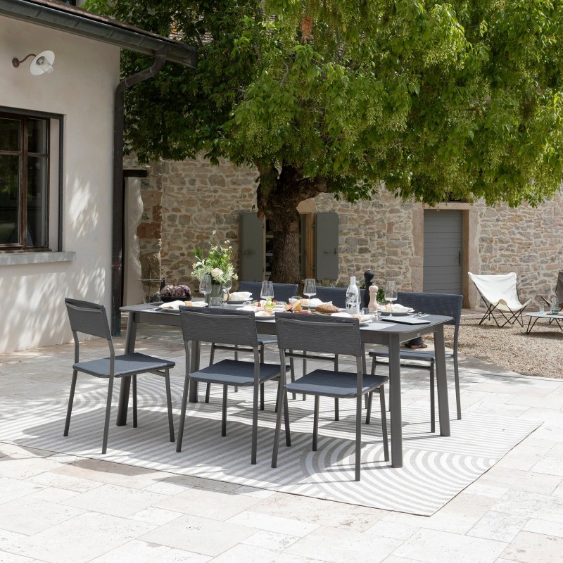 Tavolo da giardino allungabile ORON 100 x 154 - 200 cm LaFuma LFM5399 Fusain/Titane