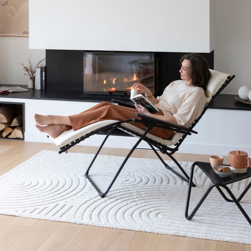 EVOLUTION Reclining Sun Chair LaFuma LFM5398 Cream