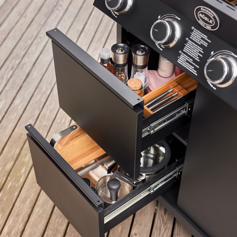 Rösle Gas Barbecue Station VIDERO PRO G4-S Vario+ Matte Black cod. 250577