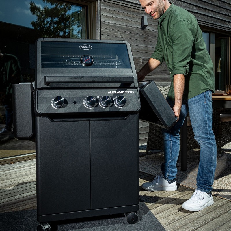 Rösle Gas Barbecue ALLFLAME Peer 3 Black cod. 251055