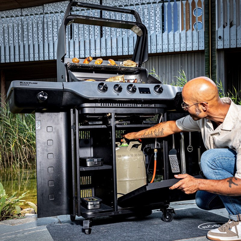 Rösle Gas Barbecue BLAZEFLAME Master 3 Black cod. 251062