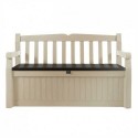 Keter Resin Storage Bench GARDEN BENCH Beige
