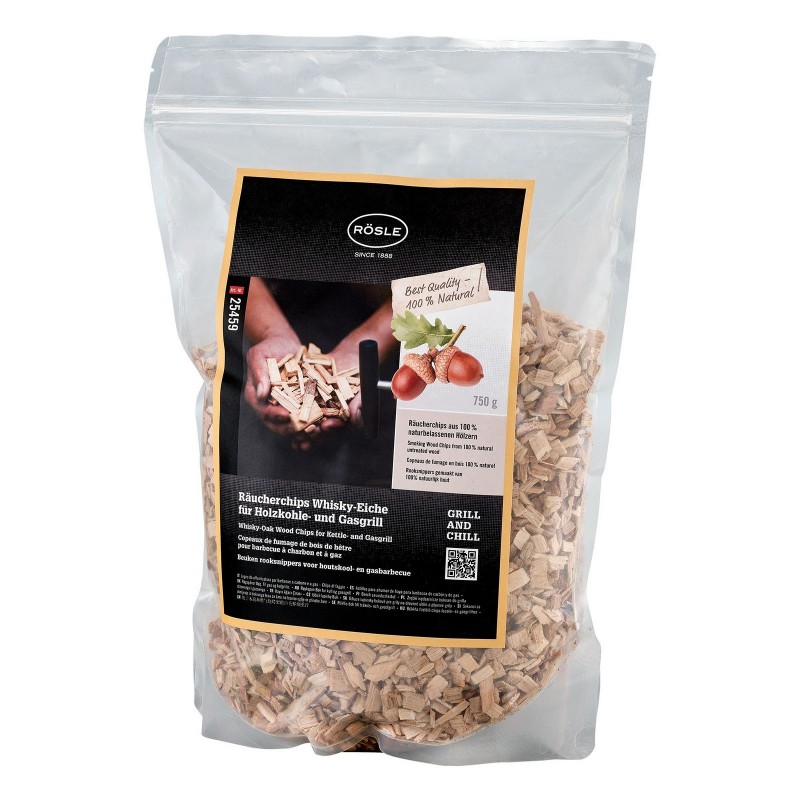 Trucioli per Affumicatura Whisky Quercia 750 Gr Rösle cod. 250459