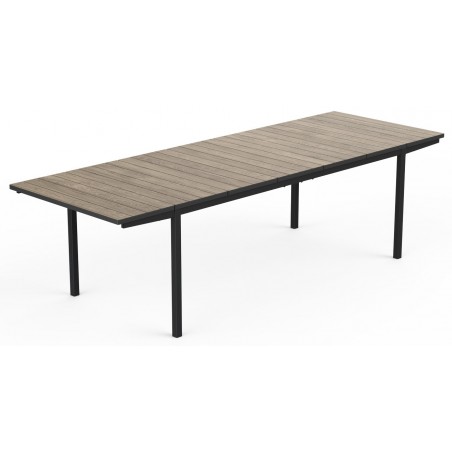 Keter Porto Nova 200 Extendable Table Black and Ashwood