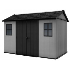 Keter Casetta da Giardino in Resina NEWTON PLUS 7511 Grigio - Doppia scelta di Montaggio