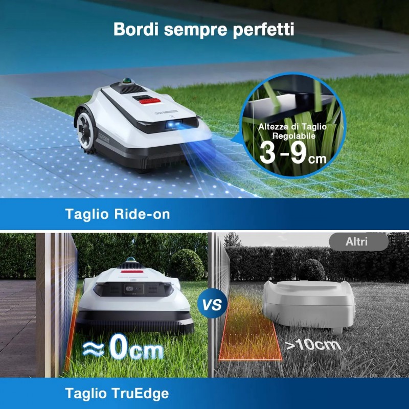 ECOVACS GOAT A3000 LiDAR PRO Automatic Robotic Lawn Mower - up to 3000 m² ECOVACS GOAT A3000 LiDAR PRO Automatic Robotic Lawn Mower - up to 3000 m²