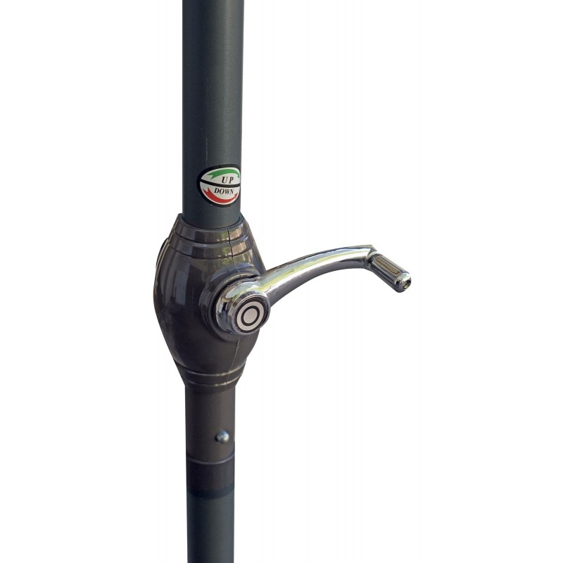 Mezzo Ombrellone da Giardino In Alluminio Ø3 mt Ecru' - Antracite Greenwood