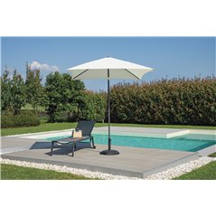 Ombrellone da Giardino In Alluminio con Palo Centrale 2x2 mt Ecru' - Antracite Greenwood