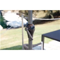 Ombrellone Ovale In Alluminio con Palo Centrale 2x4 mt Ecru' - Antracite