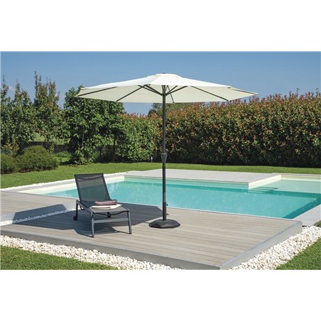 Ombrellone da Giardino Montana In Alluminio con Palo Centrale Ø3 mt Ecru' - Antracite Greenwood