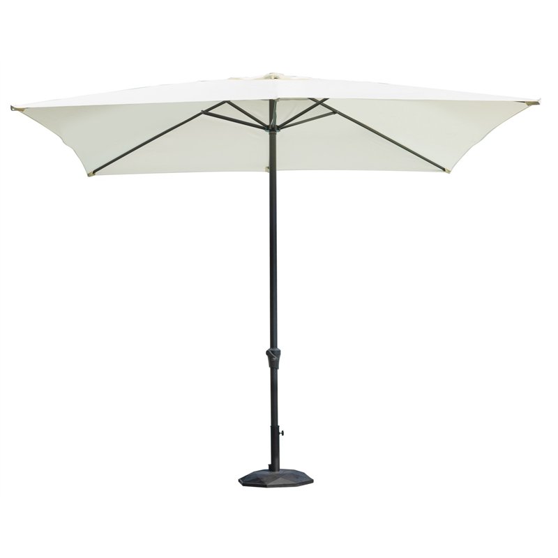 Ombrellone da Giardino Montana In Alluminio con Palo Centrale 3x2 mt Ecru' - Antracite Greenwood