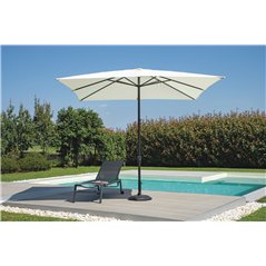 Greenwood Montana Aluminum Garden Parasol with 3x2m Central Pole Ecru - Anthracite