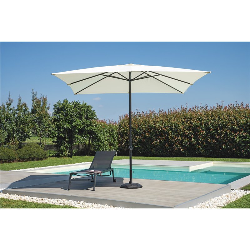 Greenwood Montana Aluminum Garden Parasol with 3x2m Central Pole Ecru - Anthracite Greenwood Montana Aluminum Garden Parasol with 3x2m Central Pole Ecru - Anthracite