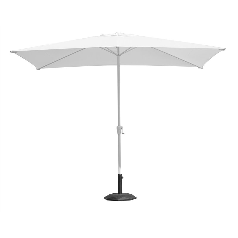 Ombrellone da Giardino Montana In Alluminio con Palo Centrale 3x2 mt Bianco - Bianco Greenwood