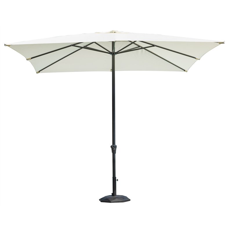 Ombrellone da Giardino Montana In Alluminio con Palo Centrale 3x3 mt Ecru' - Antracite Greenwood