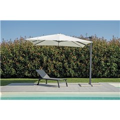 Ombrellone da Giardino Alabama In Alluminio con Palo Laterale 3x4 mt Ecru' - Antracite Greenwood