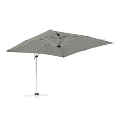 Ombrellone da Giardino California In Alluminio con Palo Laterale 3x3 mt Spuncrylic Grigio - Bianco Greenwood
