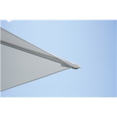 Ombrellone Colorado In Alluminio con Palo Laterale 3x3 mt Bianco - Bianco