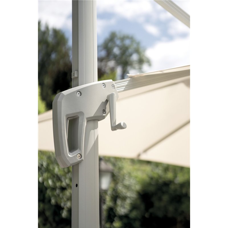 Greenwood Ombrellone Colorado In Alluminio con Palo Laterale 3x3 mt Ecru' - Creta