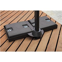 Ombrellone Tennessee Contract In Alluminio 3x3 mt Ecru' - Antracite