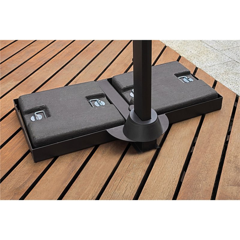 Ombrellone da Giardino Tennessee Contract In Alluminio 3x3 mt Ecru' - Antracite Greenwood