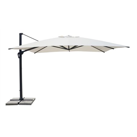 Ombrellone Contract In Alluminio con Palo Laterale 4x4 mt Ecru' - Antracite