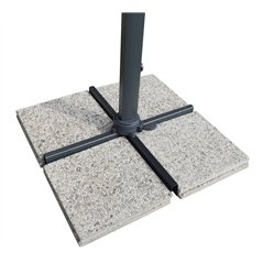 Ombrellone Contract In Alluminio con Palo Laterale 4x4 mt Ecru' - Antracite