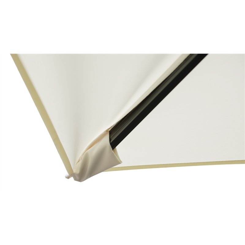 Greenwood Contract Double Aluminum Garden Parasol with Side Pole 3x3 m Ecru - Anthracite