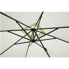 Ombrellone Doppio Contract In Alluminio con Palo Laterale 3x3 mt Ecru' - Antracite