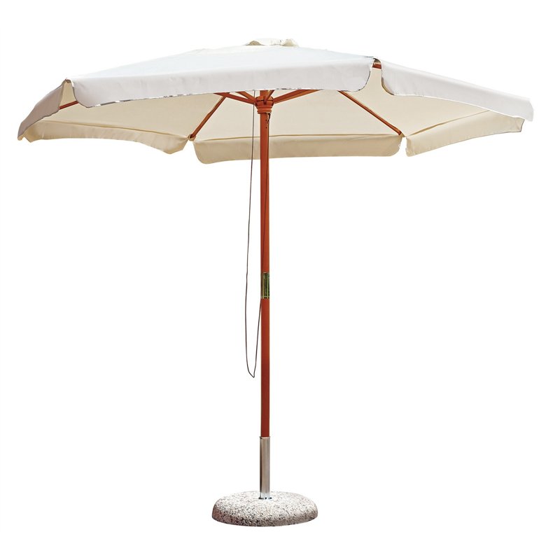 Ombrellone da Giardino In Legno Ø2,85 mt Ecru' - Legno - Serie Standard Greenwood