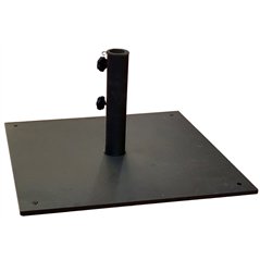 Base In Acciaio Verniciato Antracite 60x60 cm - Kg 30 - Tubo ø55 Mm Con Riduttore ø38/48 Mm