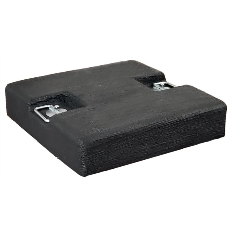 Greenwood Grey concrete parasol ballast 50x50 cm 60 kg with steel handles