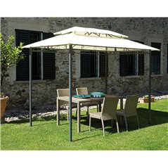 Gazebo Illinois In Ferro 3x2 mt Ecru' - Antracite Greenwood